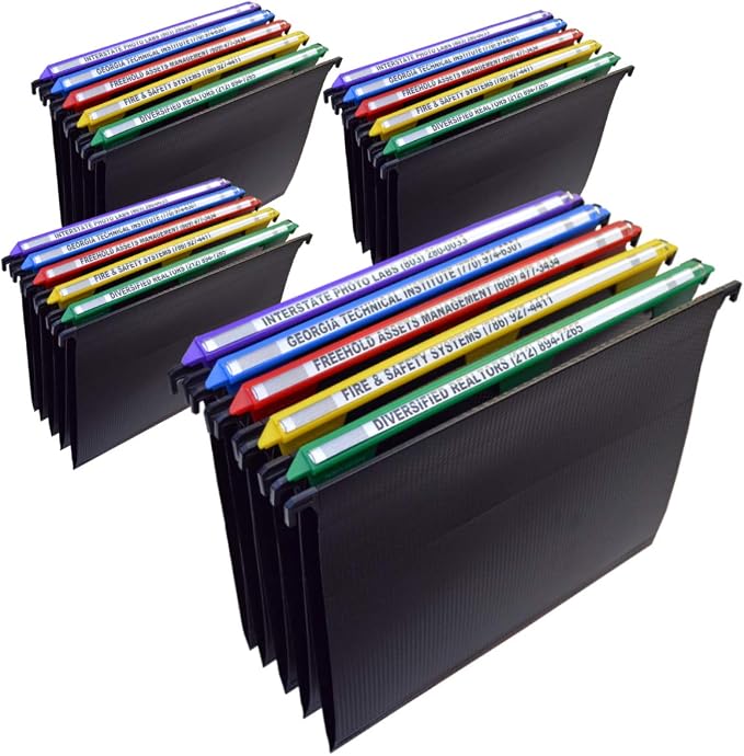 Ultimate Office MagniFile Hanging File Folders V Base Letter Size with 11 inch Magnified Indexes that Double The Size of Your File Titles to Find Files Fast. (Set of 20 Assorted)