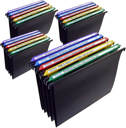 Ultimate Office MagniFile Hanging File Folders V Base Letter Size with 11 inch Magnified Indexes that Double The Size of Your File Titles to Find Files Fast. (Set of 20 Assorted)