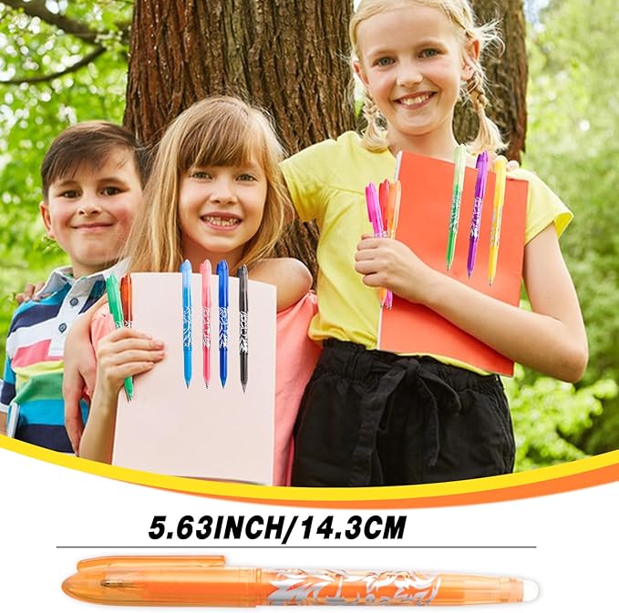 12 Colors Erasable Gel Pens, Fine Point(0.7), Make Mistakes Disappear, Premium Comfort Grip for Drawing Writing Planner School Supplies Christmas Gifts