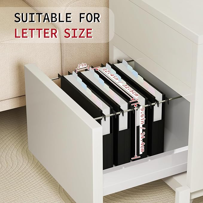 Uquelic Plastic Hanging File Folders Letter Size, 12 Pack Reinforced Heavy Duty Hang Folder with Movable Pastel Dividers, Adjustable Tabs, 2" File Organizer for Filing Cabinet, School, Office