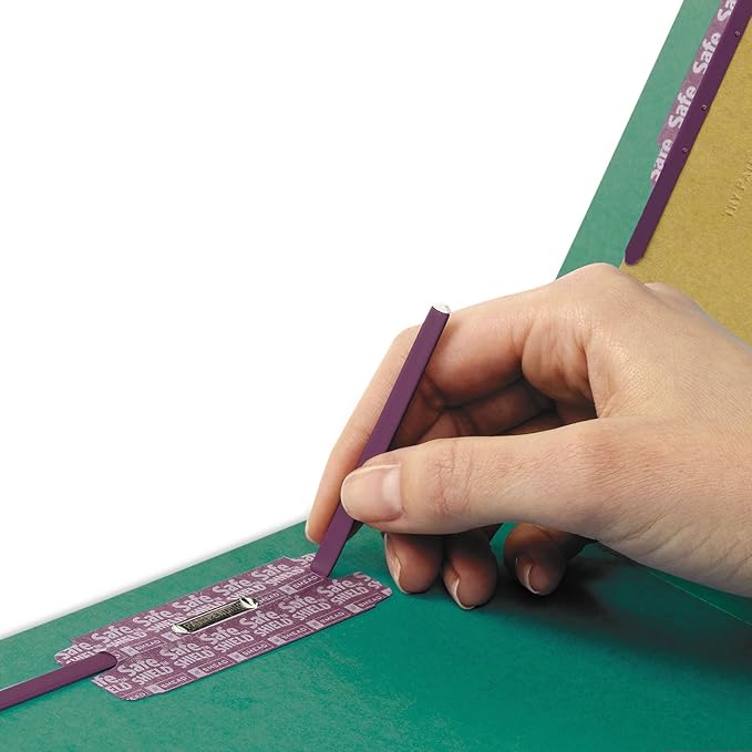 Smead End Tab Classification Folder, Legal, Straight, 2 Dividers, Green, 10 per Box (29785)