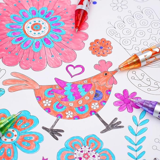 7Pcs Erasable Gel Pens Colored, 0.5mm Retractable Quick Dry Fine Point Pens, Smooth Writing Multicolor Pens for Journaling, Drawing, Note Taking