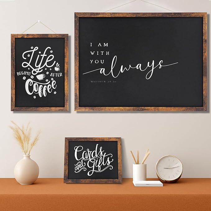 Magnetic Chalkboard, 9x12 Inches Blackboard for Wall, Black Dry Erase Board for School, Office, Home, Bar and Restaurant Menu