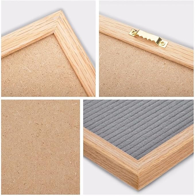 10 x 10 inch Felt Board Felt Letter Board Sign, Message Board Word Board Letter Boards Sign Bulletin Board Letters, Pregnancy Announcements Baby Announcement Sign (Grey)