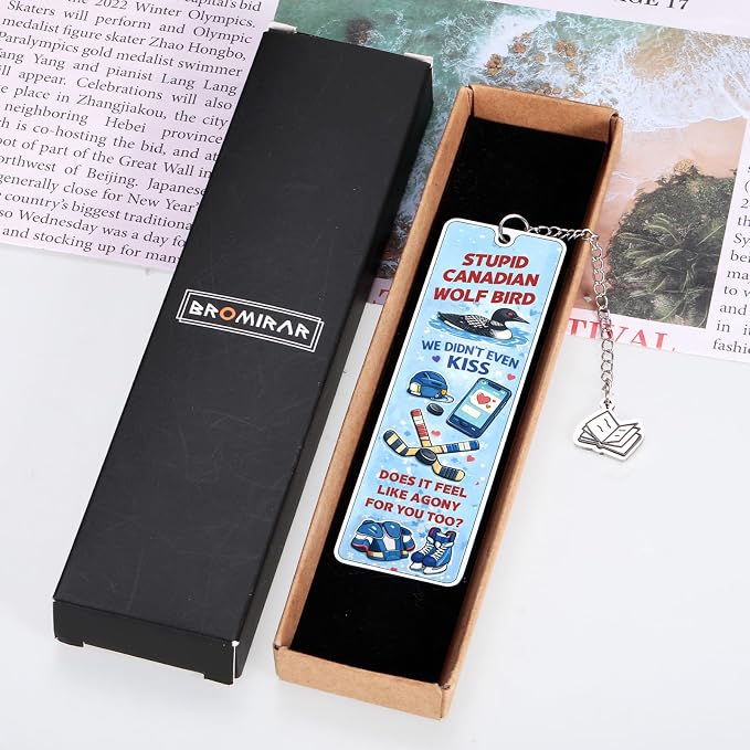Heated Rivalry Bookmark, Hockey Rivals Trope Bookish Gifts for Women, Book Trope Bookmark, Book Lover Gifts for Women Men Girls Boys Books Merch for Readers Fans Bookworm Nerd Birthday Graduation Gift