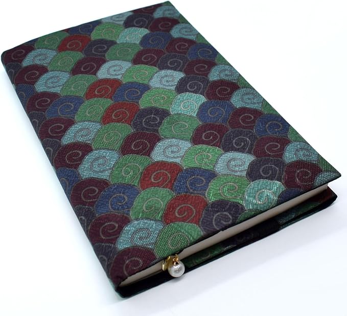 BLBMH 6x9 Bible Book Cover for Women, Non-Stretch Fabric Protector for Paperback, Soft Cloth Sleeve with Bookmark for Journals Notebooks | Privacy Reading Gift - XC Green