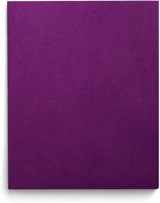 Staples School Grade 2‑Pocket Folders, Purple, Letter‑Size Durable Paper File Folders for Classroom & Office Organization, 25/Box