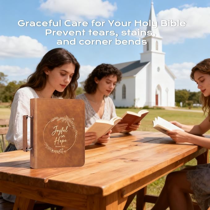 XKDOUS Bible Cover Case for Women Large Bible Bag with Handle, Pens, Tabs, Study Supplies Church Book Organizer Journaling Kit Christian Gifts for Mom, Lady, Men
