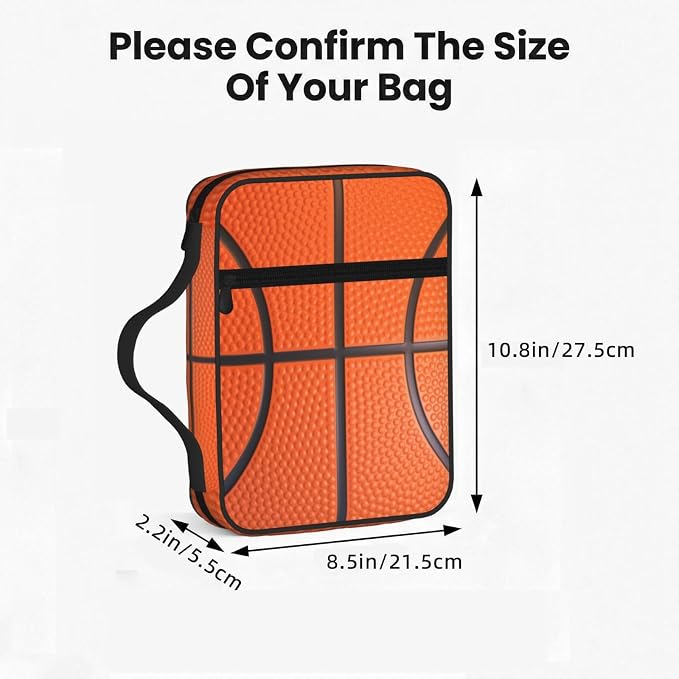 Basketball Sport Bible Cover Case Carrying Book Protector Case Bible Study Supplies Accessories Holder Case Christian Gift for Women Men