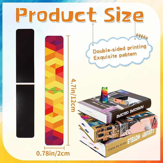 48Pack Magnetic Bookmarks for Reading Women Men Teacher Book Lovers Gifts, Bookmarks Bulk Personalized Bookmark Magnet Bookmark Clips Cute Pretty Funny Book Markers (multi-colored-02)