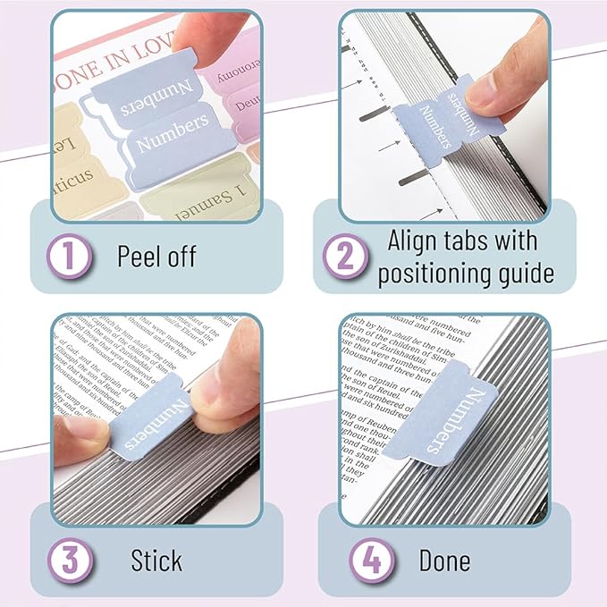 Mr. Pen- Bible Tabs, 75 Tabs, Minimal Morandi, Laminated Bible Tabs for Women and Men, Bible Tabs for Study Bible, Large Print Bible Index Tabs, Bible Book Tabs, Bible Labels Tabs, Mr. Pen Bible Tabs
