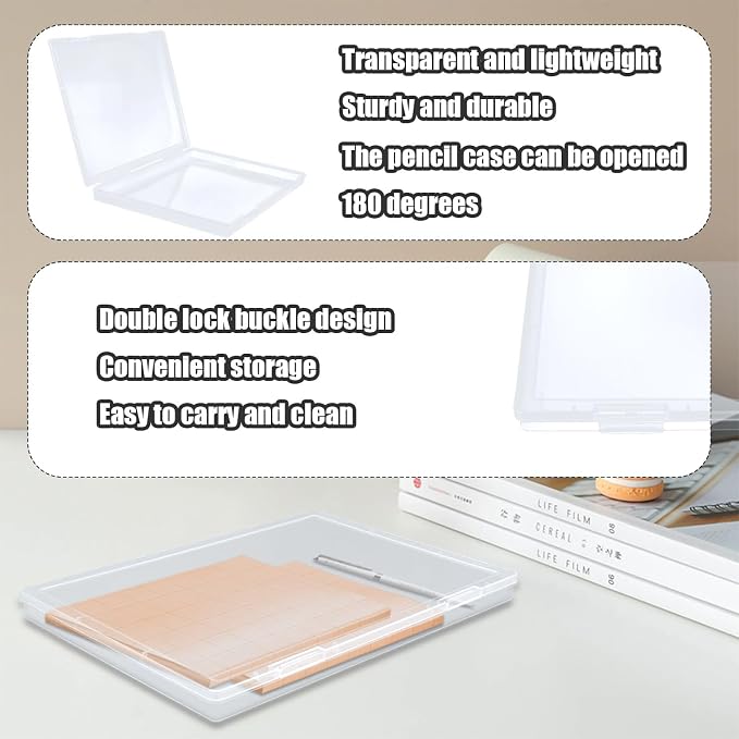 Plastic File Storage Box, 10 Pack Paper Organizer Storage Plastic File Box Scrapbook Storage For Office, Home, Document Organizer (8.58 x 6.1 x 0.67 inches)
