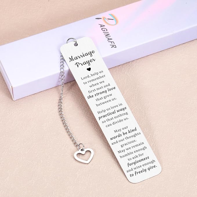 Wedding Gifts Marriage Prayer Bookmark for Couple, 2026 Father's Day Gifts for Husband Him Her Women Men, Weddings Registry Ideas, Bridal Shower Gift for Bride, Engagement Gift for Couple Newlyweds