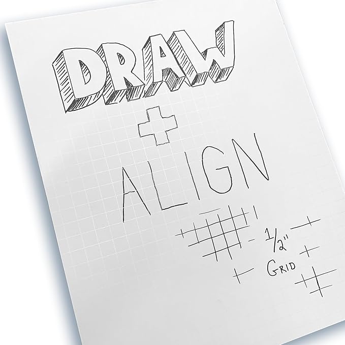 Flipside Products 11" x 14" Fade-Line White Poster Foam Board 3/16'' Thick, 1/2" Subtle Grid Lines for Alignment & Visual Layouts, Arts, and Crafts, Pack of 10