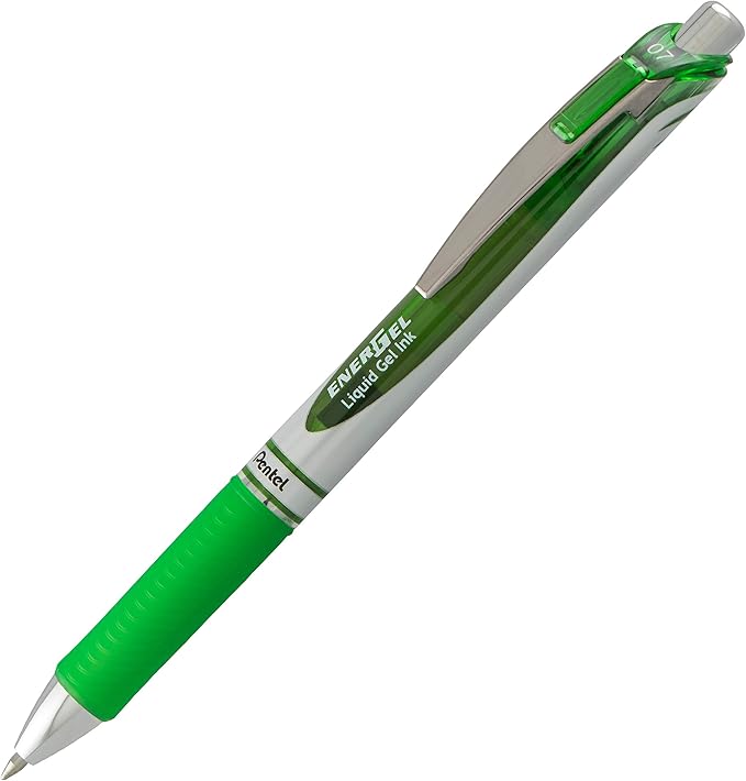 Pentel EnerGel RTX Retractable Liquid Gel Pen, (0.7mm) Metal Tip, Medium Line,Assorted Ink, 8-Pk (BL77BP8M1)