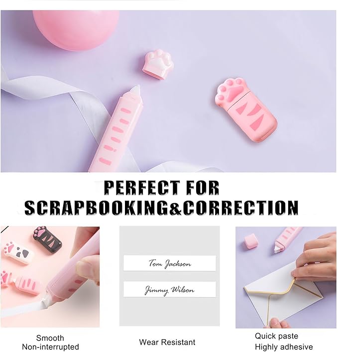 Cute School Supplies,Stationary Gift Set, Japanese Stationery Birthday GIFS, Includes Pencil Sharpener,Eraser, Correction Tape, Ruler, Mini Scissors,Utility Knife, for Office School Supplies (Pink)