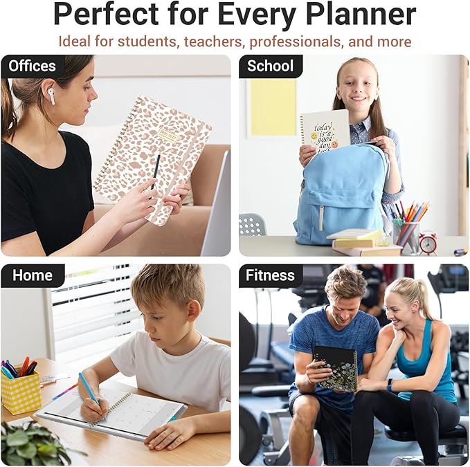 Academic Planner 2026–2027, Weekly & Monthly Calendar Planner, July 2026 – June 2027, Hardcover Agenda Book with Tabs, A5 (6.3" x 8.5"), Daily Organizer for Students, Teachers & School Supplies, Pink Leopard (Jul 2026–Jun 2027)