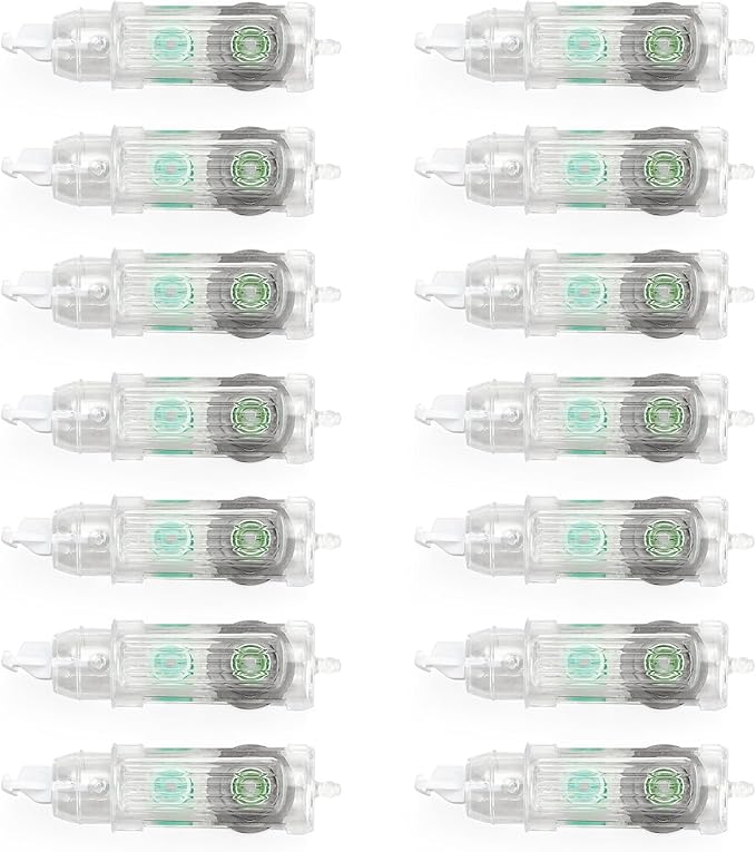 Refillable Retractable Correction Tape Refill, 12 Pack Correction Tape Refills Easy to Use Applicator, Pen Shaped Applicator Refills for School Office Journal Wrong Writing Instant Correct (Pack, 12)