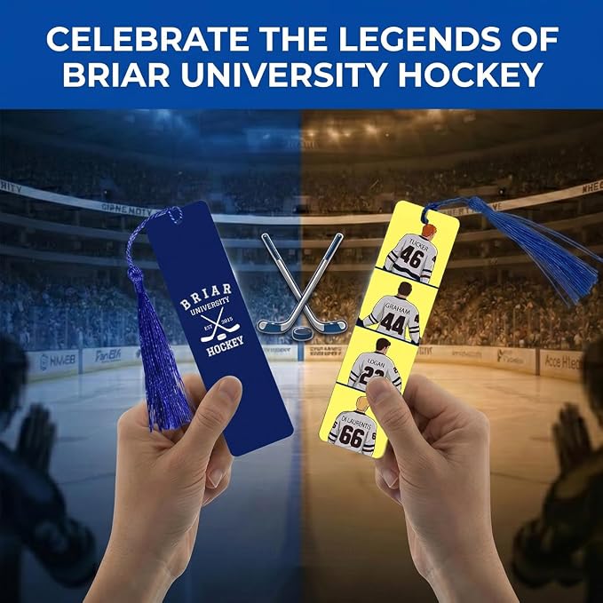 AICase for Off Campus Series Merch Double-Sided Inspired Bookmark, for Briar U University Garrett Graham Jersey Metal Bookmarks Gifts Accessories Stuff Merchandise for Fans Women Men Book Lovers