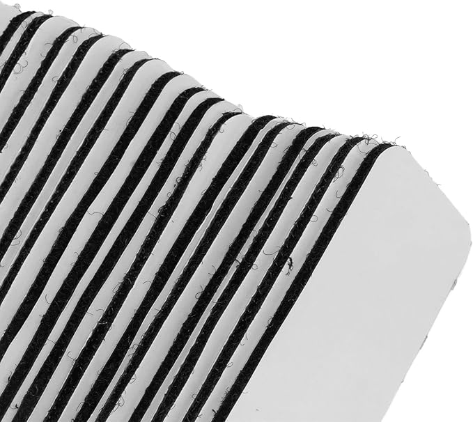 30PCS Hook and Strips, Hook and Tape, Double Side Adhesive Tape and Adhesive Strip and Double Side Hot Melt Mounting Tapes Black