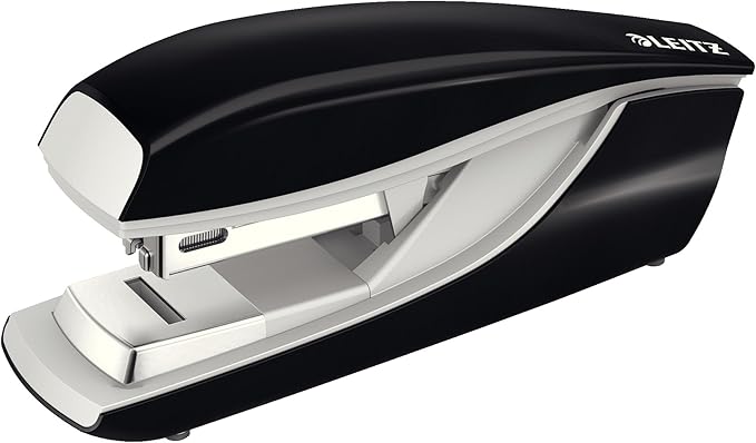 Leitz Stapler, 30 Sheet Capacity, Ergonomic Metal Body, Includes Staples, Flat Clinch, NeXXt Range, 55050095 - Black