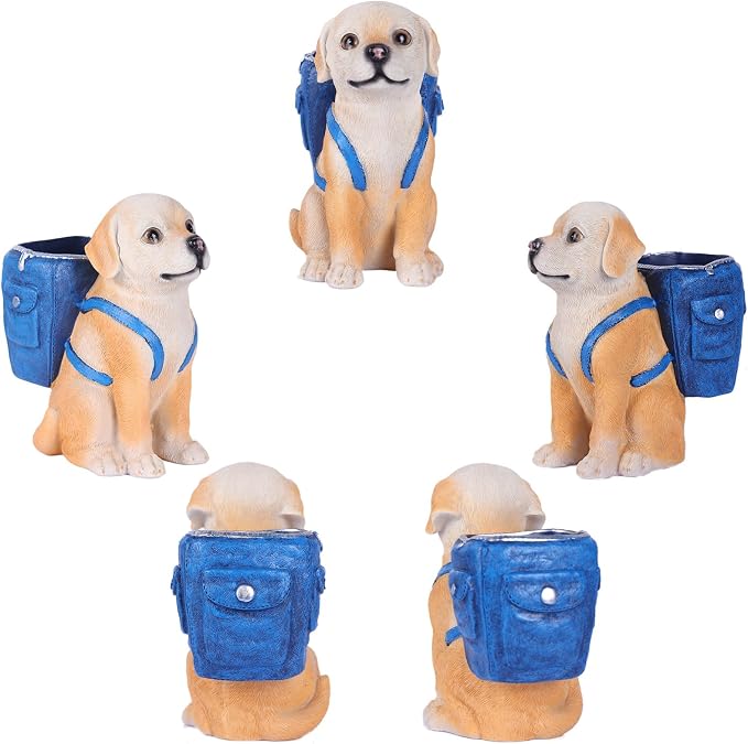 Labrador Retriever Statue - Dog Pen Holder, Dog Figurine, Cute Animal Pencil Holder, Puppy Pencil Holder, Desk Accessories, Home Office Decor, Office Supplies, Desk Organizer, Novelty Pen Cup