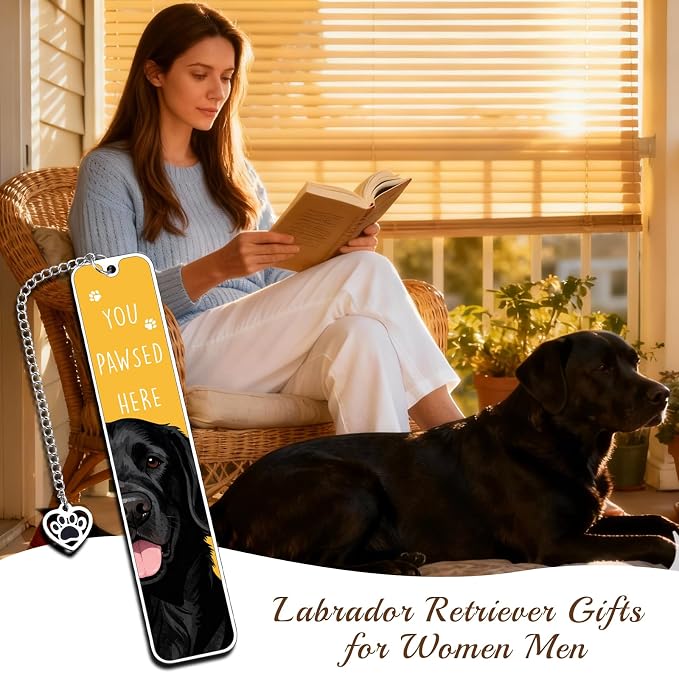 Black Lab Gifts for Women Men, Labrador Retriever Gifts Bookmark, Fathers Day Dog Dag Gift for Men, Gift for Labrador Dog Lovers Owners, Reading Accessories for Book Lover Nerd Kids Adults Readers