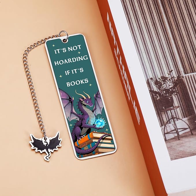 Dragon Gifts for Women - Dragon Bookmark with Accessory for Book Lovers, Nerds, Bookish, Dragon Themed Gifts for Girls Boys Women Men, Christmas Birthday Book Club Gift Ideas, Book Accessories