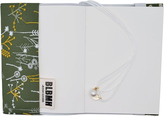 BLBMH A6 Book Cover 4x6 | Non-Stretch Fabric Sleeve with Bookmark | Handmade Washable Protector for Paperback Journal Bible Notebook | Gift for Women Readers - Spring