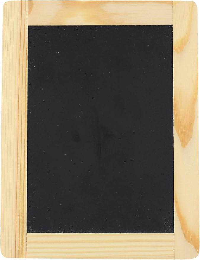 Creative Hobbies® Synthetic Chalkboard with Unfinished Wood Frame, 4 x 6 Inch -Pack of 6 Chalkboards