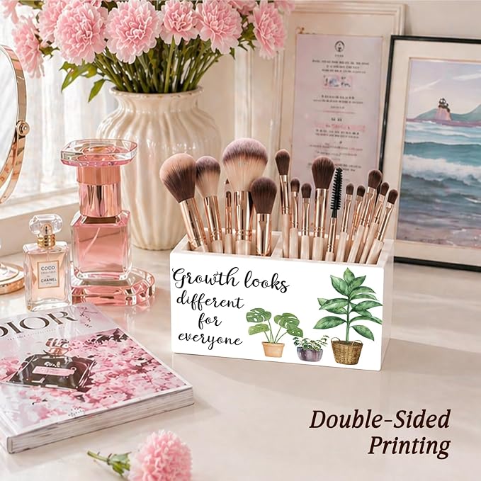 Health Inspirational Pen Holder Growth Mindset Classroom Decor, Motivational Pencil Holder, Growth Looks Different for Everyone Sign for Teachers Calm Corner School Counselor Office