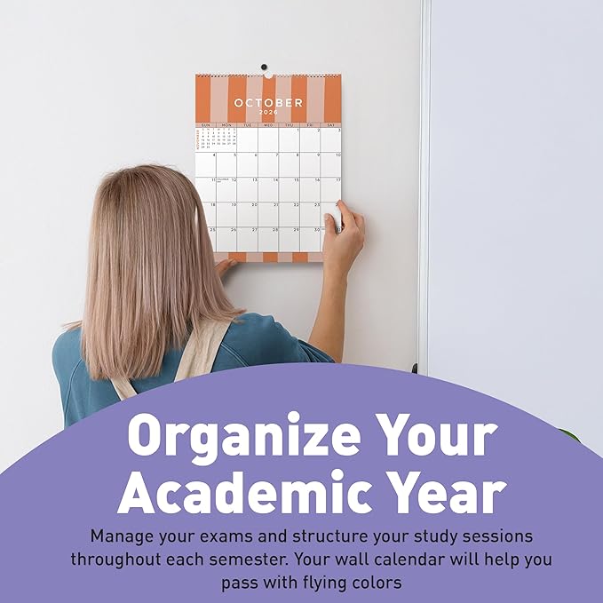 S&O Palm Beach Wall Calendar from January 2026-June 2027 - Tear-Off Monthly Calendar - 18 Month Academic Wall Planner - Hanging Organizer to Track Anniversaries & Appointments - 13.5"x10.5”in