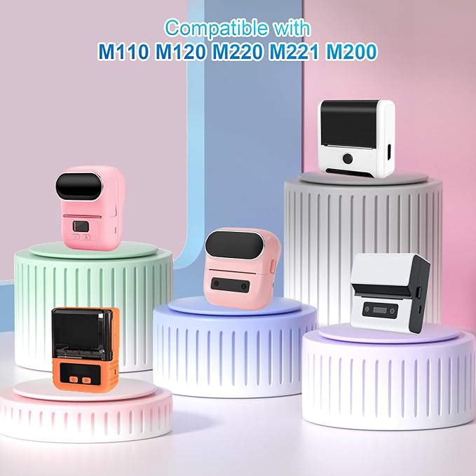 M110 Thermal Labels-Round Color Label Sticker for Phomemo M120/M220/M221/241BT Label Maker Printer,480 Pcs Self-Adhesive Thermal Paper for Logo,Design,Baking,Price,3 Rolls,1.96"