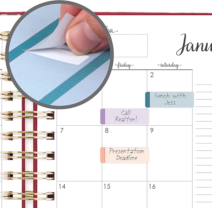 AT-A-GLANCE 2027 Planner, Daily & Monthly, 7" x 8.75", Hardcover, Harmony, Berry (6099-806-59-27)