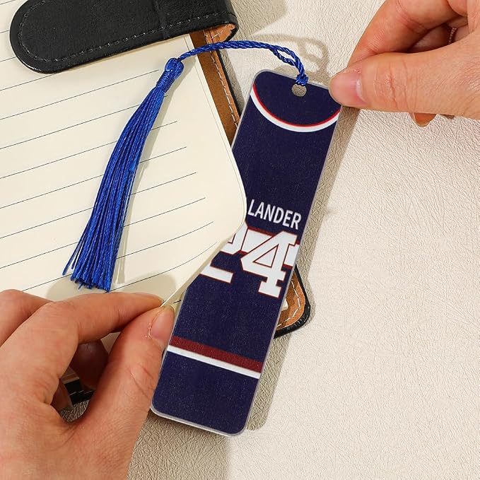 Heated Rivalry Inspired Bookmark, Hockey Jersey Bookmark Double Sided #24#81 Sport Fan Gift with Blue Tassel for Book Lovers (1PC Double-Sided)