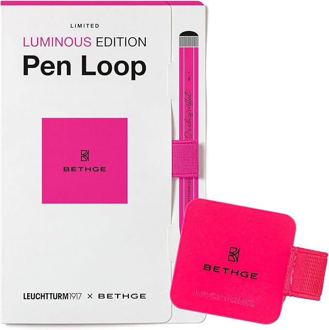 LEUCHTTURM1917 Self Adhesive Pen Loop Elastic Pen Holder Luminous Edition (Luminous Pink) (Luminous Pink)