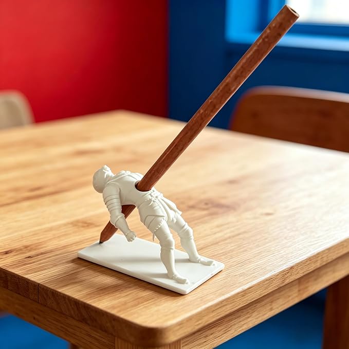 HUBAI Ninja Pen Holder For Desk,Ninja Warrior Pen Holder With Sword And Weapon Accessories,3D Printed Creative Ninja Desk Organizer with Sword,Office Desk Accessories (2Packs New 2)
