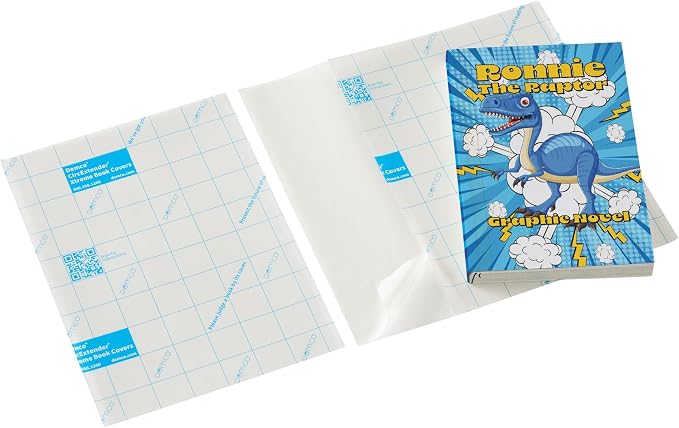 Demco® CircExtender® Xtreme Book Covers – Reinforced Covers for Paperback Protection – Easy DIY Application – Add Hardcover-Like Durability – for Most Trade Paperbacks – Packs of 25