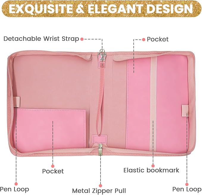 Bible Covers for Women Leather Bible Cover Case for Women with Floral Design & Gold Debossed Scripture and Pockets, Bible Carrying Case for Women, Girls, Gifts