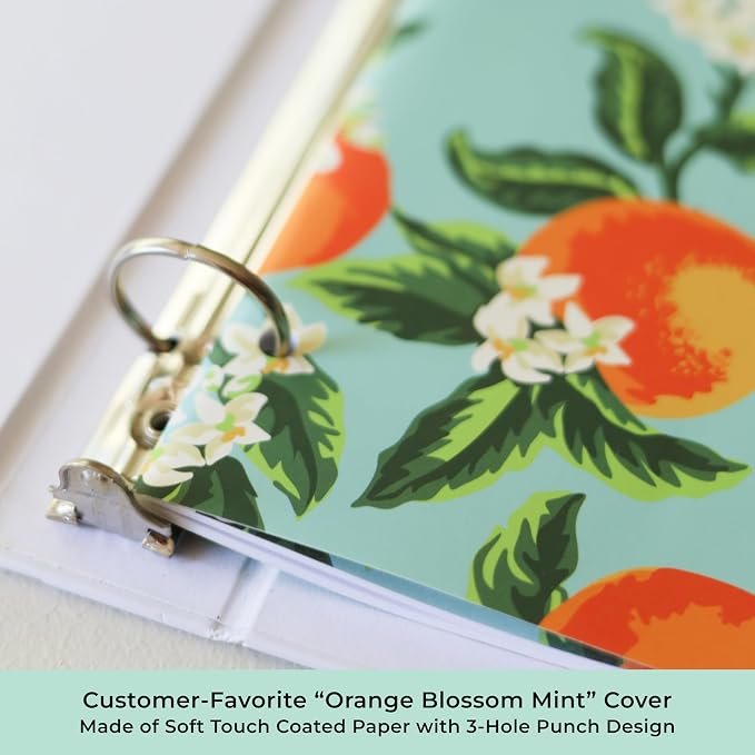 Blue Sky Day Designer 2025-2026 Monthly Academic Year 24 Month Planner Calendar, July 2025 - June 2027, 8.5" x 11", Flexible Cover, Stapled Binding, Orange Blossom Mint