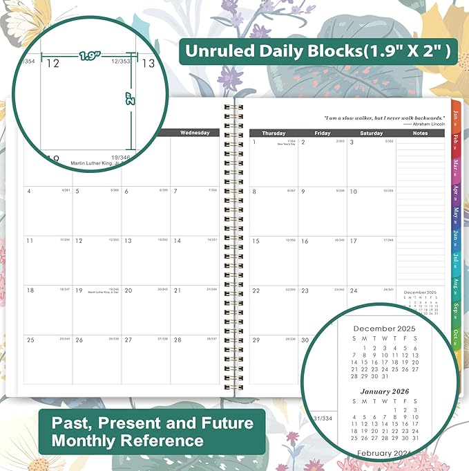 2026-2028 Monthly Planner/Calendar - 3 Year Monthly Planner 2026-2028, 9'' x 11'', Jan. 2026 - Dec. 2028, 36- Month Calendar with Colorful Tabs,Pocket
