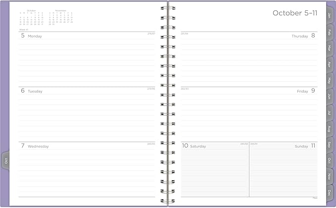 Mead 2027 Planner, Weekly & Monthly, 15-Month Oct-Dec, 8.5" x 11", Lilac (CRW6201927)