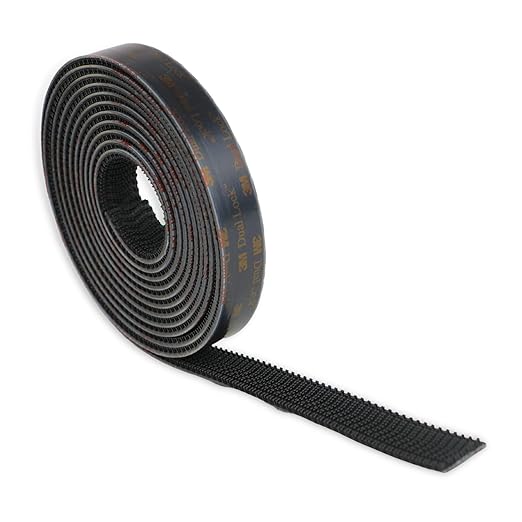 3M VHB Scotch SJ3550 Dual Lock 250 Reclosable Fastener: 1" x 10 ft., black