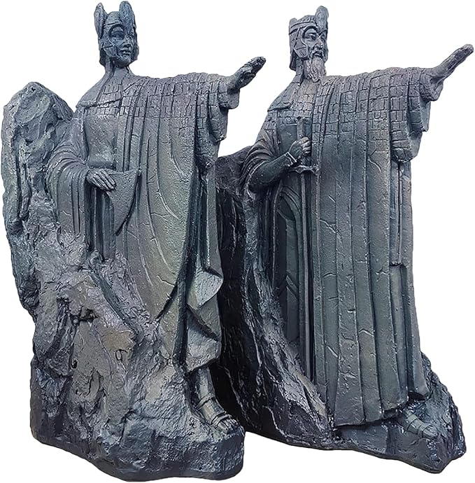Lord of The Rings Bookends, Resin Decorated Bookshelf, 9.8 Inch Lord of The Rings Gifts Book Ends Non-Slip Book Divider for Library Office Home Study