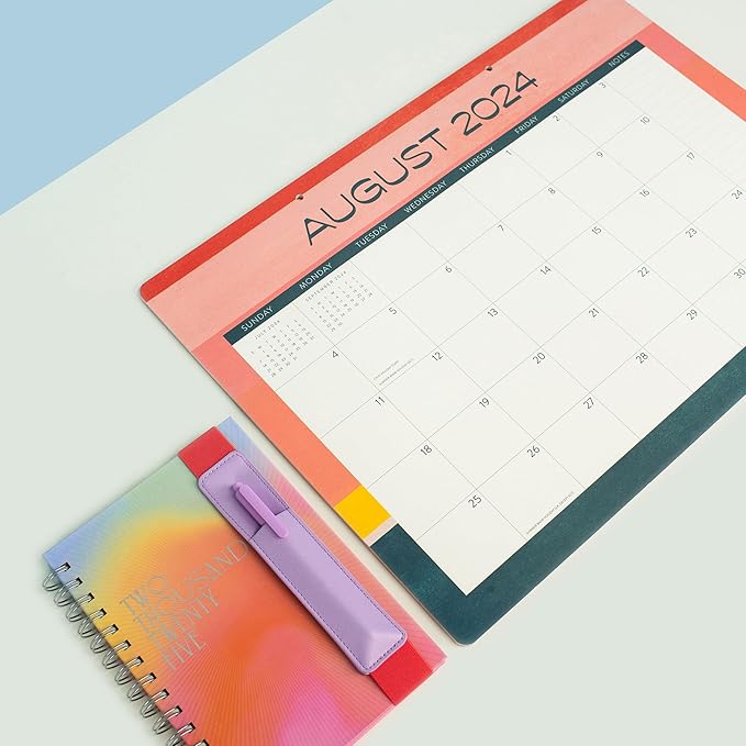 2025 Calendar - Deluxe Monthly Wall Calendar 2024-2025, Orange Circle Studio 12 Month Wall Calendar, January 2025 - December 2025, 12" x 12", Ideal for Home Office - Monthly Color Theory Prints