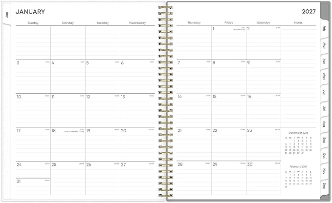 Blue Sky 2027 Weekly and Monthly Planner Calendar, January 2027 - December 2027, 8.5" x 11", Flexible Cover, Laminated Tabs, Durable Twin Wire Binding, Storage Pocket, Sophie