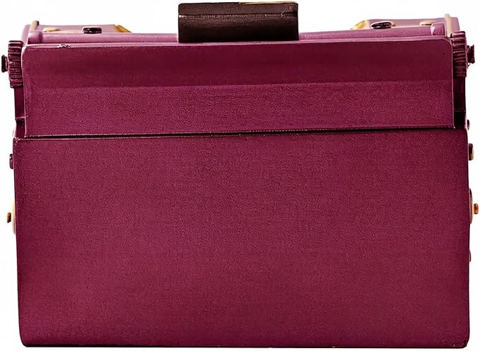 Retro Typewriter Pen Holder Decorative Resin Vintage Pencil Holders Desk Organizer for Writer's Desk (Purple)