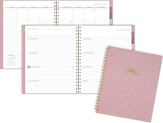 AT-A-GLANCE 2027 Planner, Weekly & Monthly, 13-Month Jan-Jan, 8.5" x 11", Badge, Geo (1842L-905-27)