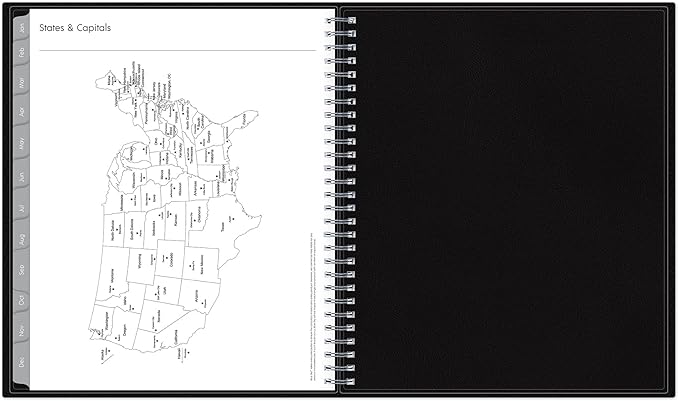 Blue Sky 2027 15-Month Monthly Planner Calendar, October 2026 - December 2027, 8” x 10”, Durable Faux Leather Cover, Laminated Tabs, Concealed Wirebound, Storage Pocket, Enterprise