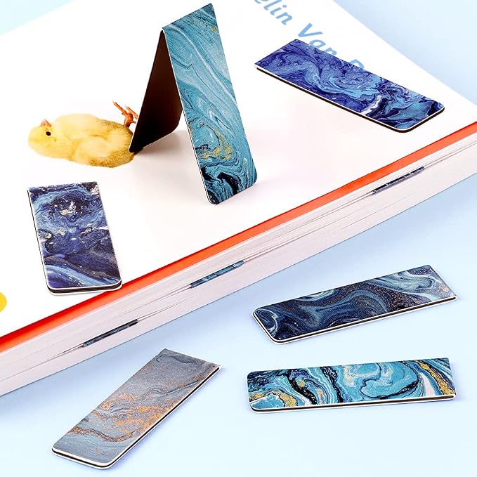 12 Pack Magnetic Bookmark, Book Marker Clip for Teachers, Students, Book Lovers, Printing on 2 Side